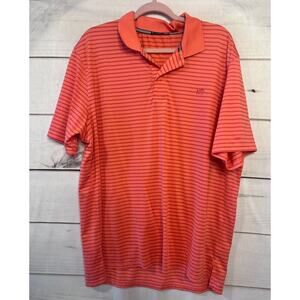 Southern Tide Men's Performance Polo Size XL Orange With Stripes